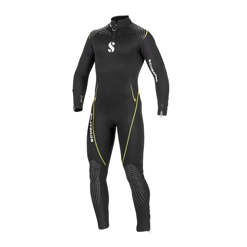 SCUBAPRO Definition Steamer 3 mm Men's Diving Wetsuit (Black/Yellow, Small)