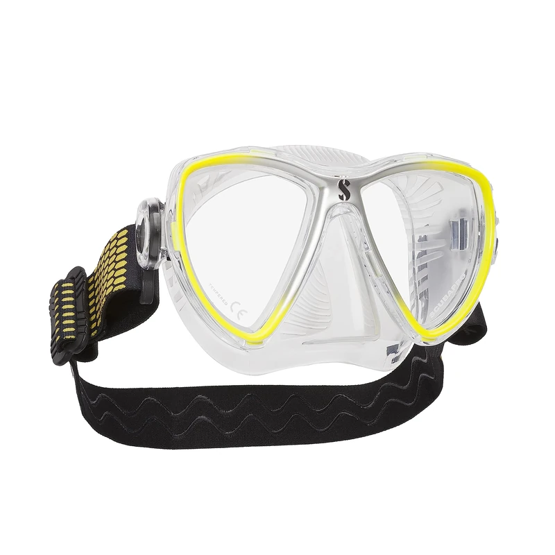 Scubapro Synergy Mini Mask CLR/YEL-SLV Cold Water Regulator Kit Unisex-Adult, Clear/Yellow/Silver, One Size