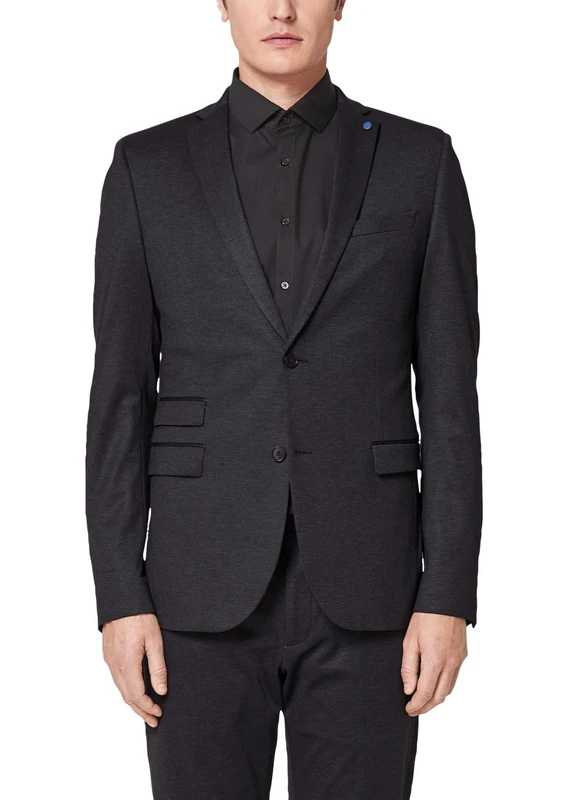 s.Oliver BLACK LABEL Men's 02.899.54.4494 Suit Jacket Not Applicable, Grey (Grey AOP A), (Manufacturer Size: 94)