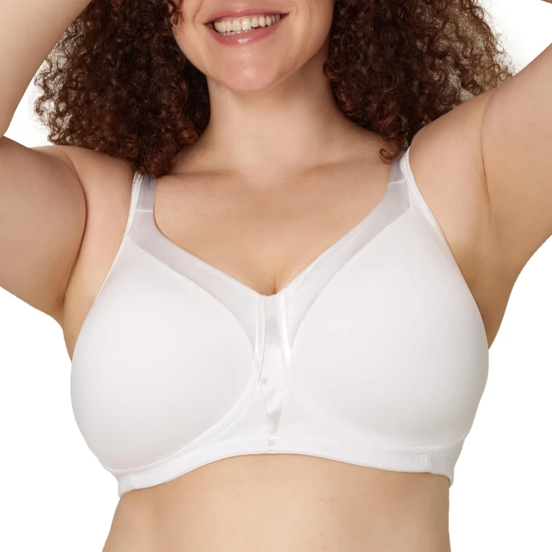 Playtex Women's 18 Hour Sensational Sleek Wirefree Full Coverage Bra US4803 - White - 46DD