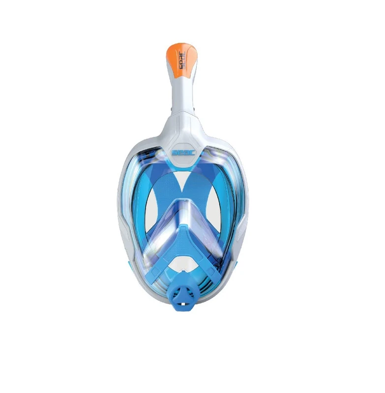 Seac Magica, Full Face Antifog Snorkelling Mask with Soft Facial Skirt in 4 Sizes, Exhalation Valve and Dry Snorkel Top