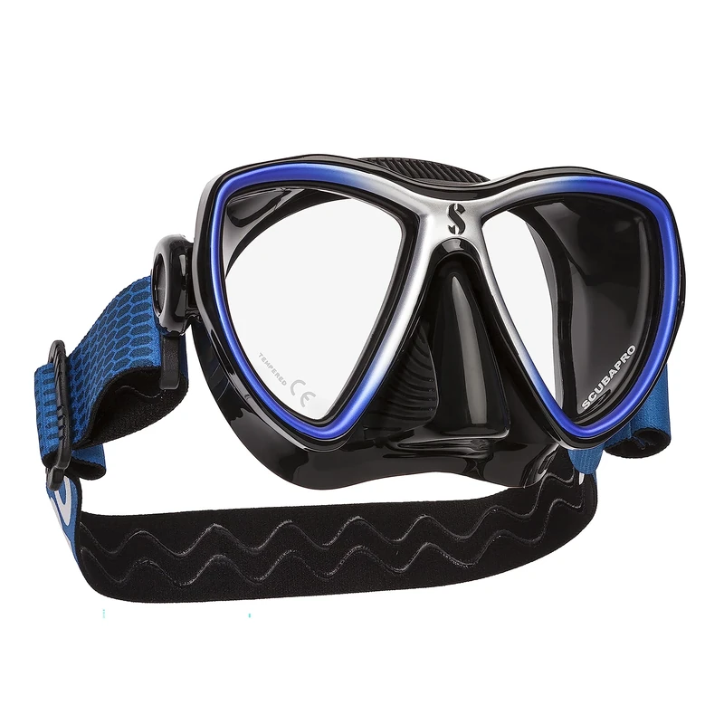 Scubapro Synergy Mini Mask BLK/BLU-SLV Cold Water Regulator Kit Unisex-Adult, Black/Blue/Silver, One Size