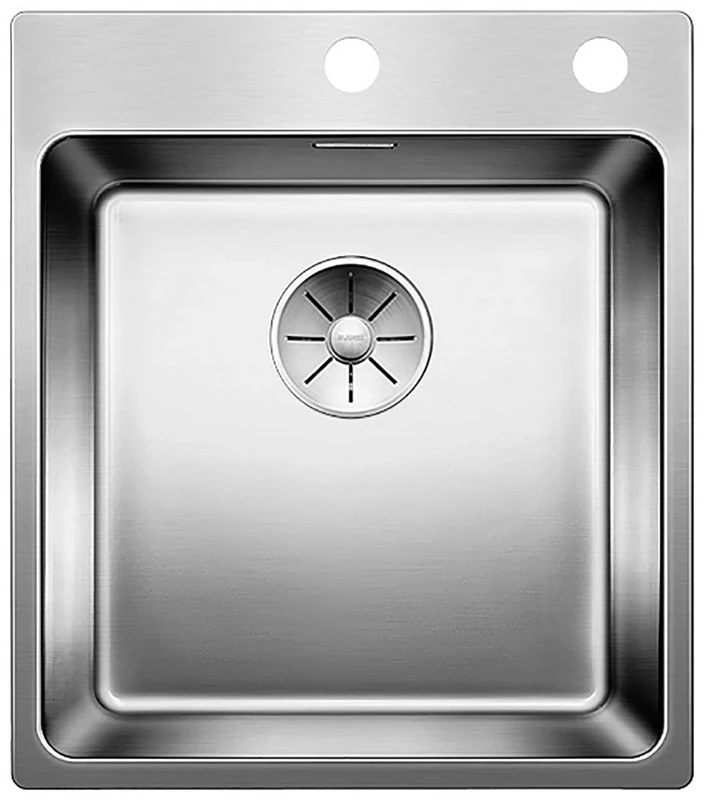 BLANCO ANDANO 400-IF/A Stainless Steel Sink, Installation Type: Installation from Top and Flush-Mounted for 45 cm Wide Base Cabinets, Resistant to Scratches, Large Basin Volume