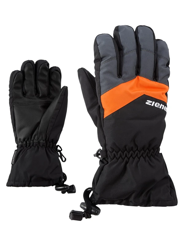 Ziener Children's Lett AS glove junior ski gloves, winter sports, waterproof, breathable, black/graphite, 3 - Image 1