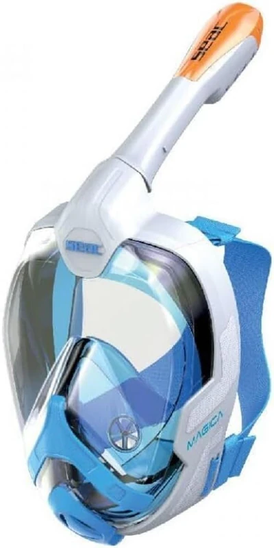 Seac Magica, Full Face Antifog Snorkelling Mask with Soft Facial Skirt in 4 Sizes, Exhalation Valve and Dry Snorkel Top - Image 1