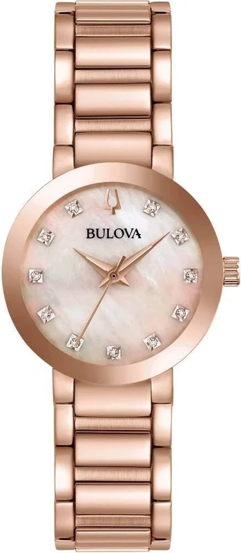 Bulova Womens Analog-Digital Quartz Watch with Stainless Steel Strap 97P132