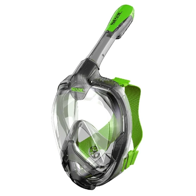 Seac Magica, Full Face Antifog Snorkelling Mask with Soft Facial Skirt in 4 Sizes, Exhalation Valve and Dry Snorkel Top