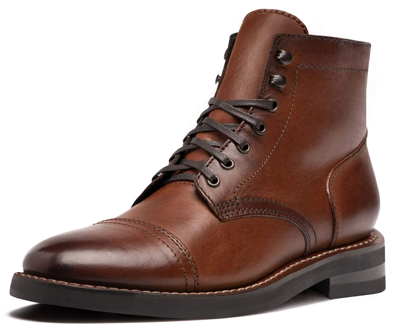 Thursday Boot Company Men's Captain Cap Toe Lace-up Boot, Brandy, 7.5 UK