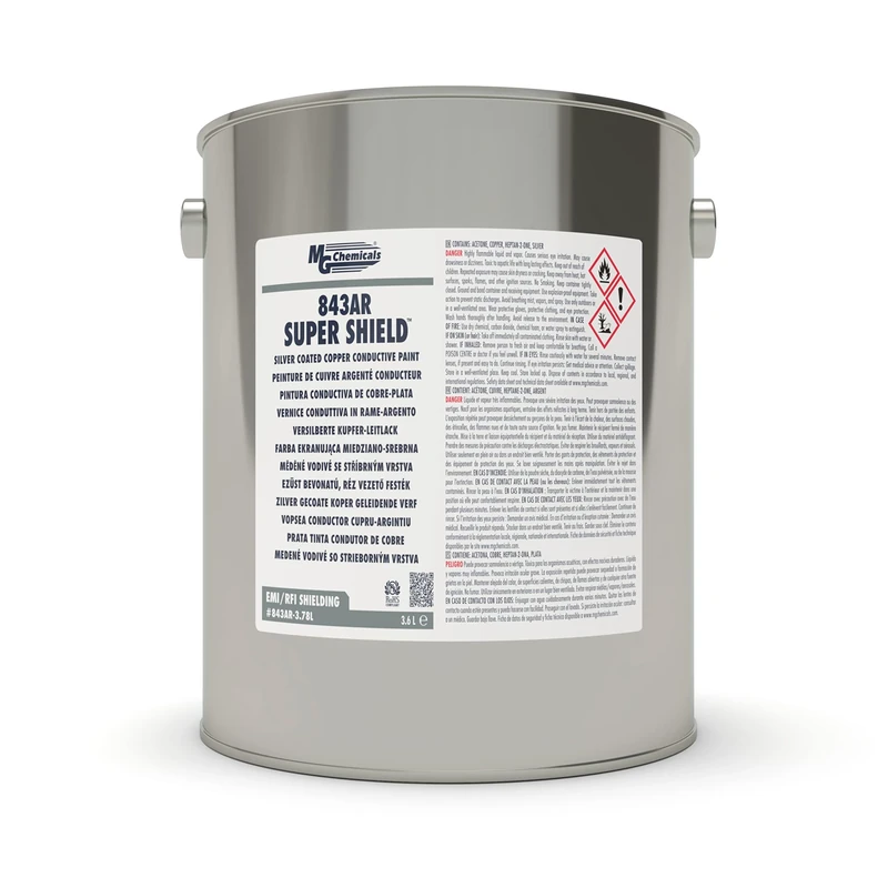 MG Chemicals 843AR Super Shield Silver Coated Copper Conductive Coating, 3.6 L liquid
