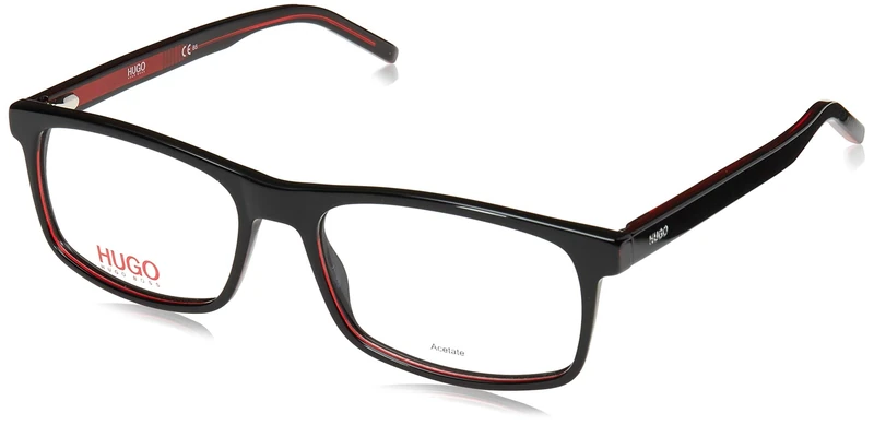 BOSS Men's HG 1004 Sunglasses, Glã¤nzend Schwarz-Kristall Rot, 54