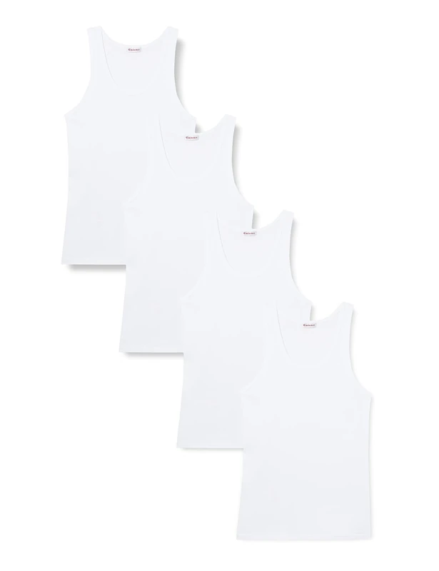 Eminence Men's Promo Classiques Vest, White (Blanc/Blanc/Blanc/Blanc 0001), Small (Size: 2) (Pack of 4)