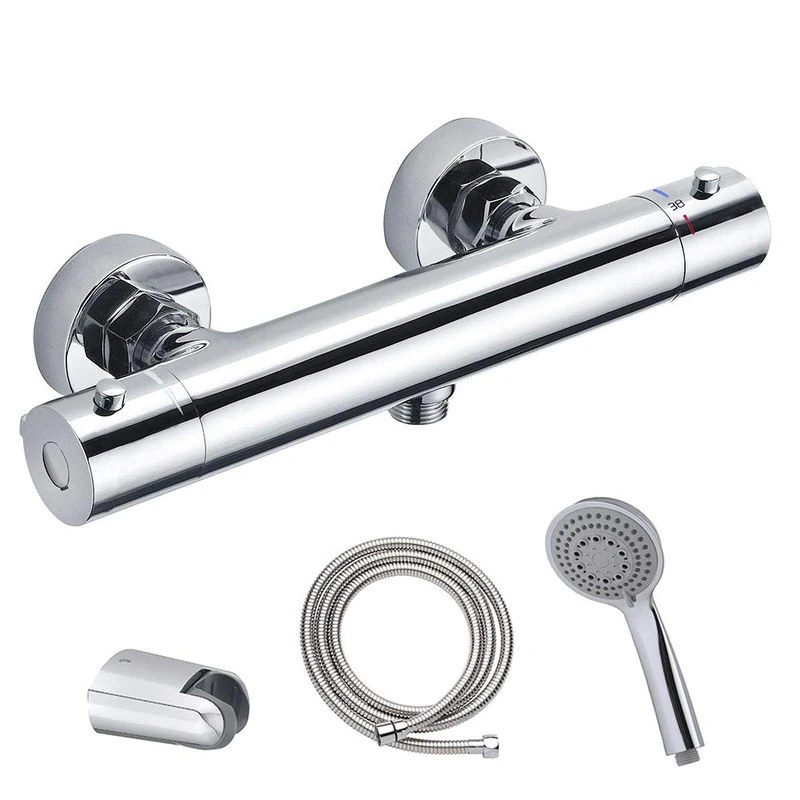Oxen L154224 Thermostatic Tap Paris, Flexo, Maneral and Bracket, Chrome Gloss - Image 1