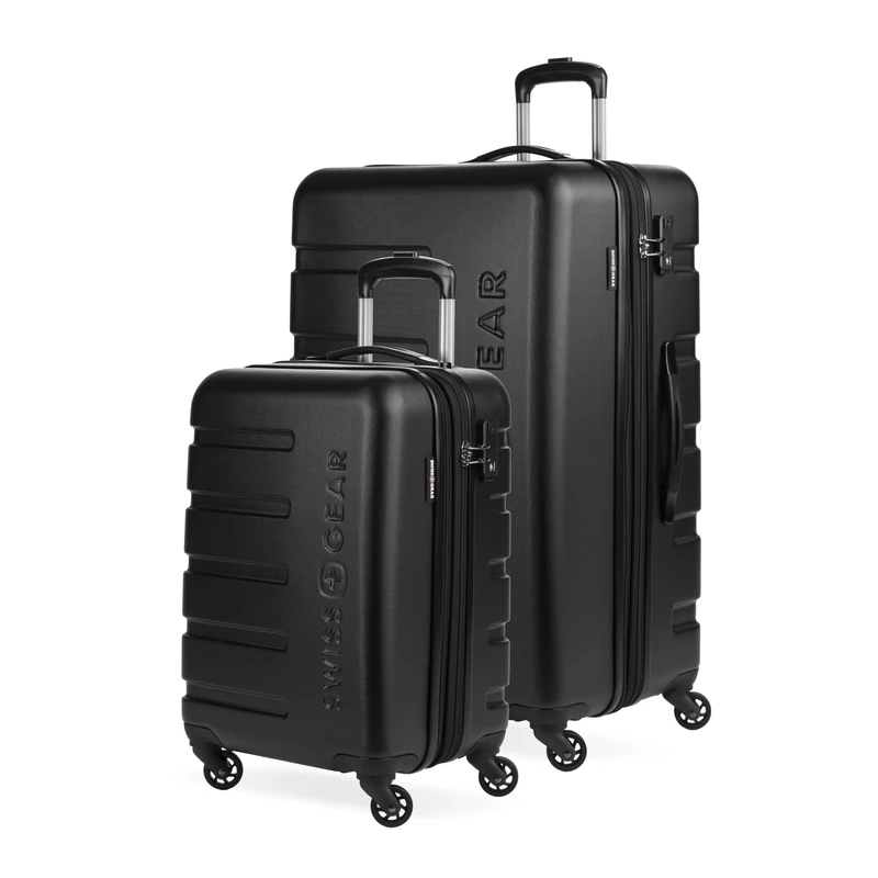 SwissGear 7366 Hardside Expandable Luggage with Spinner Wheels, Black, Checked-Large 27-Inch, 7366 Hardside Expandable Luggage with Spinner Wheels