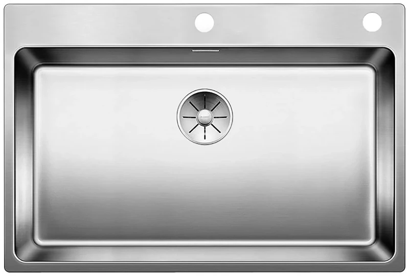 BLANCO ANDANO 700-IF/A | Stainless Steel | Installation Type: Installation from Top and Flush | with Drain Remote Control | 80 cm Base Cabinet | Resistant to Scratches | Large Basin Volume