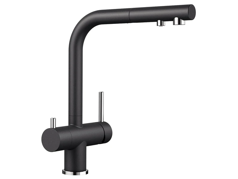 Blanco FONTAS-S II Filter | Kitchen Mixer tap in Anthracite | High-Pressure | with Pull-Out Hose | Non-Return Valve | Water-Saving | Separate Filter Required | [16.6x26.4x30.6 cm]