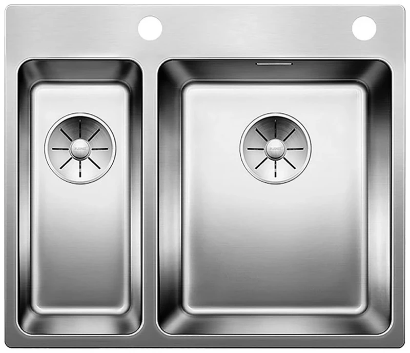 BLANCO ANDANO 340/180-IF/A | Stainless Steel Sink | Installation Type: Installation from Top & Flush | Large Main Basin Right | for 60 cm Wide Base Cabinets | Resistant to Scratches