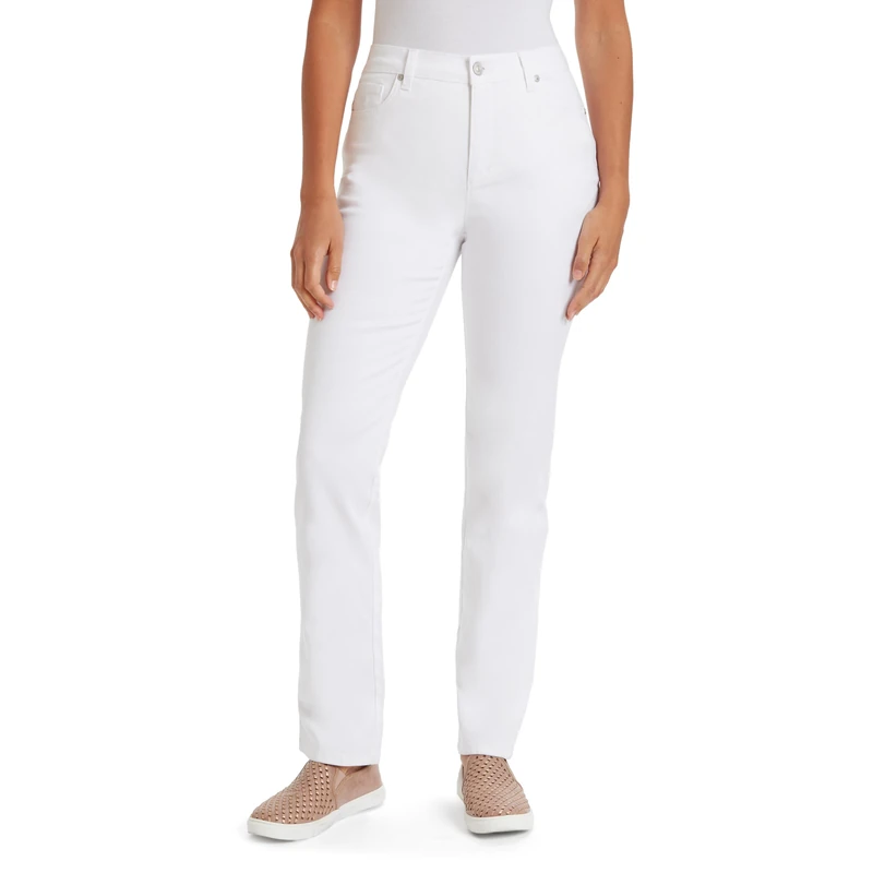 Gloria Vanderbilt Women's Amanda Classic Taper Jeans, Vintage White, 18 UK