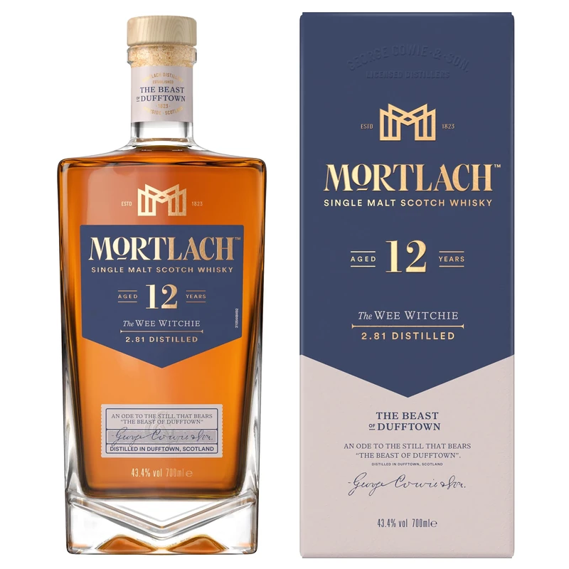 Mortlach 12 Year Old Single Malt Scotch Whisky | 43.4% vol | 70cl | Sweet & Spicy | Medium to Full Bodied Single Malt Whisky | Double Cask Matured | Rich & Robust Scottish Whisky