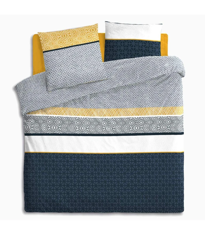 Atmosphera Etnik Striped Cotton Bedding Set 240 x 220 cm - Image 1