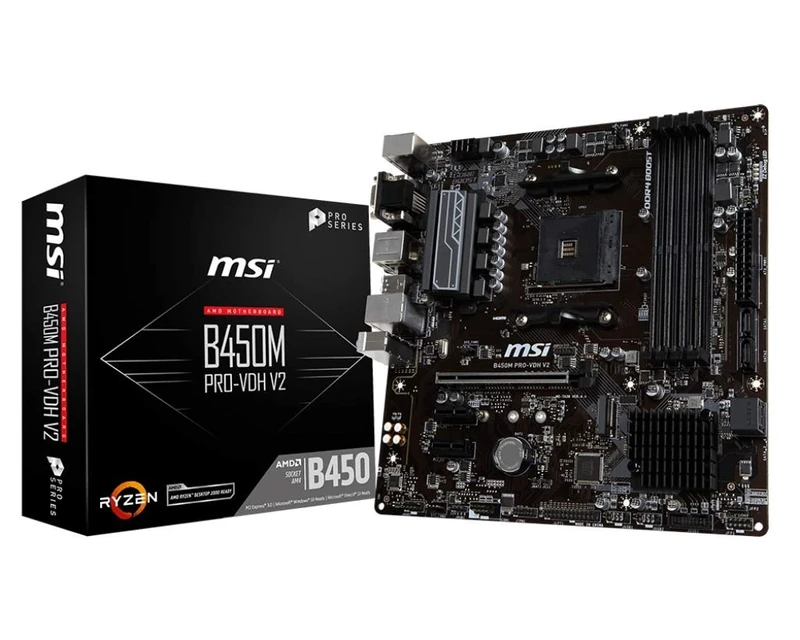 MSI B450M PRO-VDH V2 (Socket AM4/B450/DDR4/S-ATA 600/Micro ATX)
