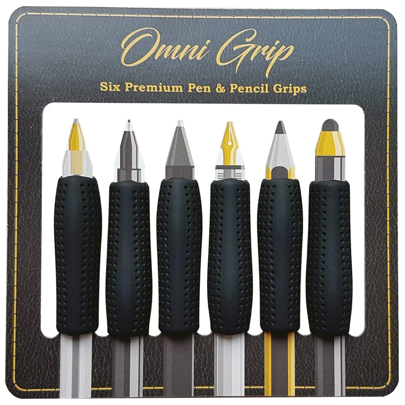 Chrome Cherry Omni Grip - Ergonomic Silicone Pen Grips (6 Pack)