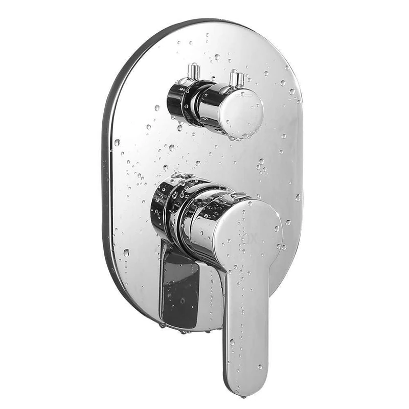 Oxen 153344 Monomando Recessed Valves, Gloss Chrome - Image 1
