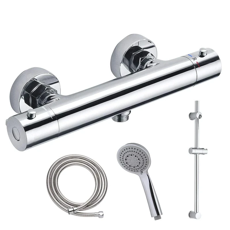 Oxen L154234 Parisian Thermostatic Tap, Maneral and Bar, Chrome Gloss