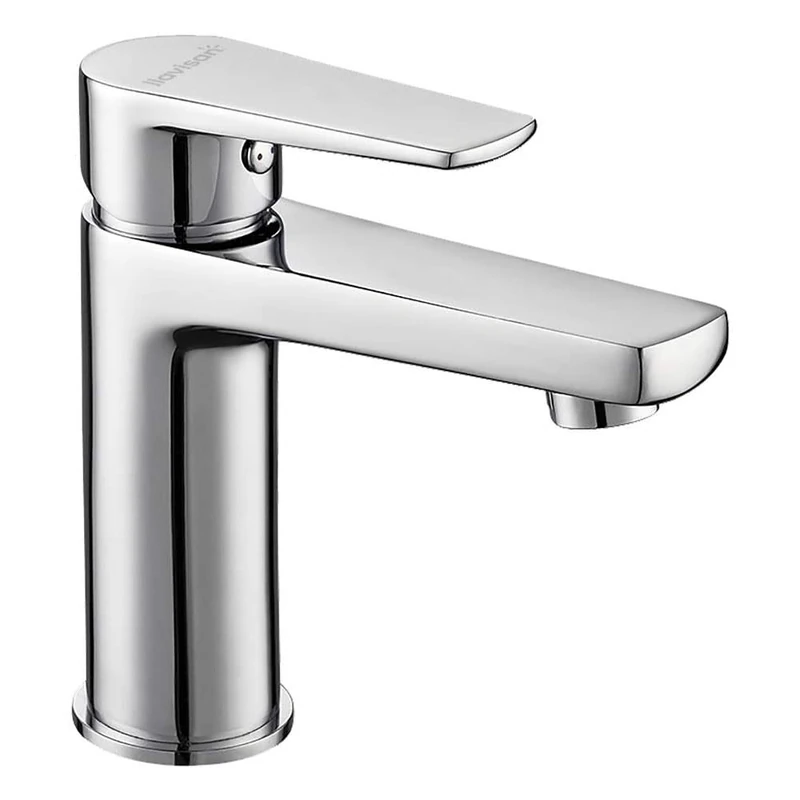 Kibath L424451 Monomando Lavabo AST Basin Mixer tap, Streamlined and Rounded Design. Made from Brass and Shiny Chrome Finish. Includes Hardware, Hoses and Cartridge Guaranteed Replacements