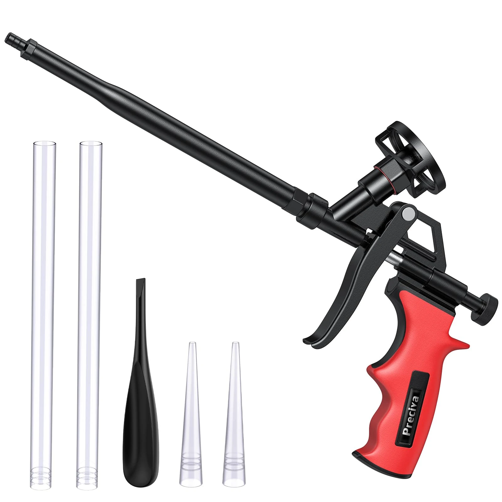 Foam Gun, Preciva Professional Foaming Guns, Needn't Cleaner PU Foams Expanding Applicator Tools, Heavy Duty Dispensing Insulation Foam-Sprayer for Caulking, Insulation