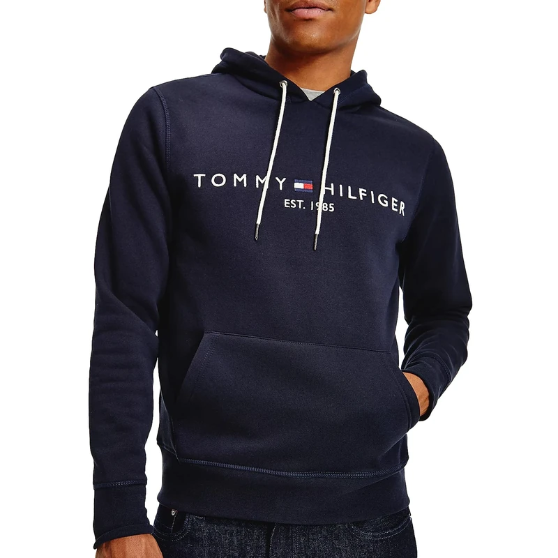 Tommy Hilfiger Men’s Core Tommy Logo Hoodie, Blue (Sky Captain), XXL