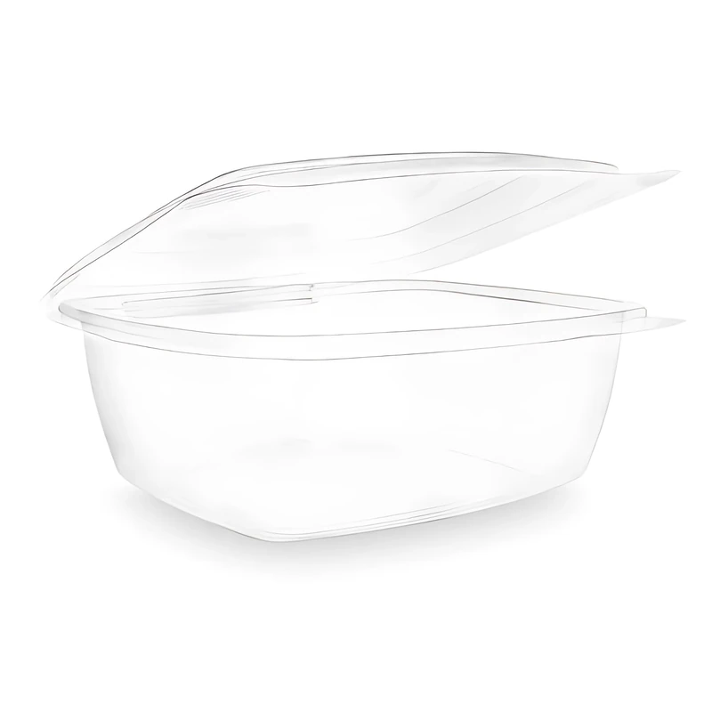 PLA Hinged Deli Container 48oz / 1.4ltr Case 200
