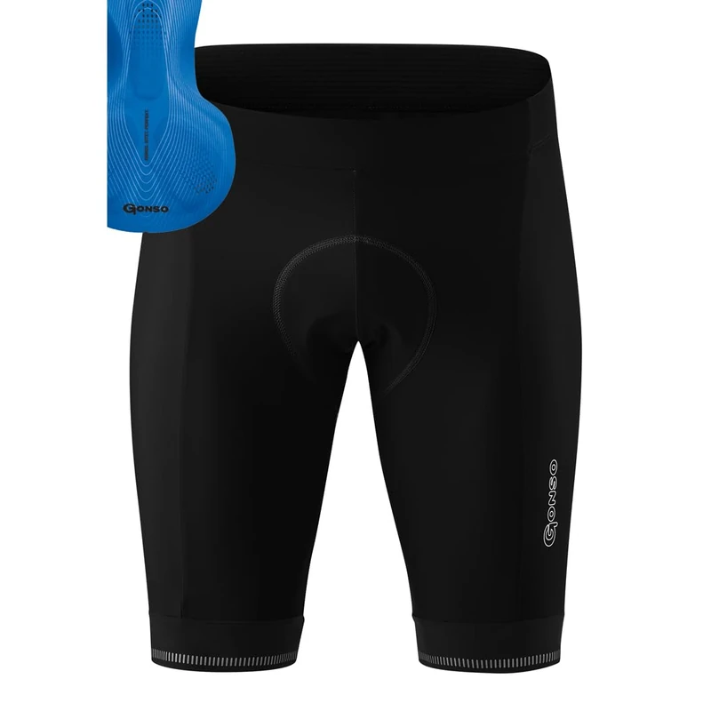 Gonso Sitivo M, Men's cycling shorts, With Sitivo Comfort seat pad, High elasticity of movement and anti-slip silicone leg grippers, Tight fit
