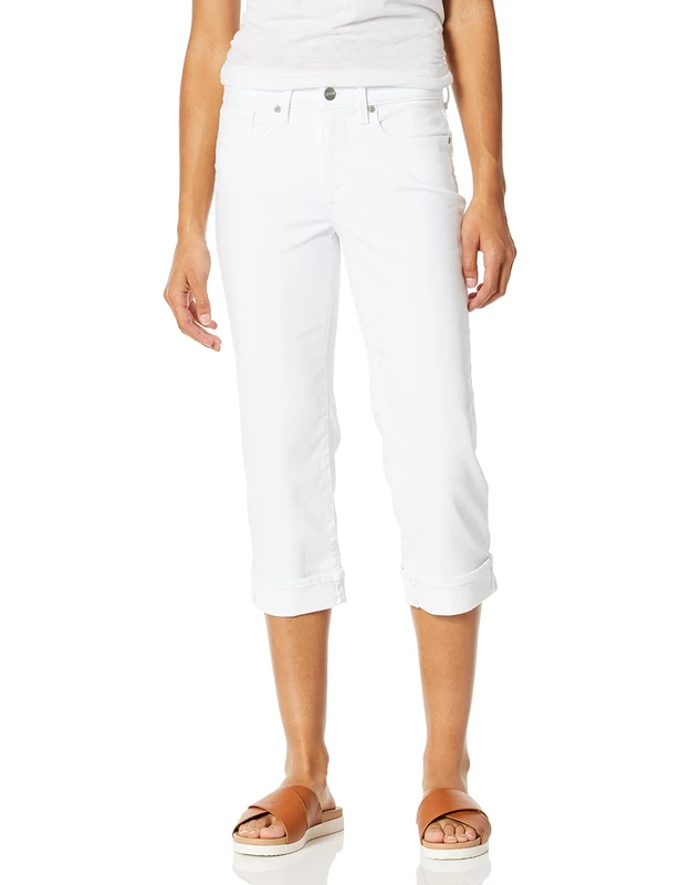 NYDJ Women's Marilyn Crop Cuff Jean, Optic White, 2
