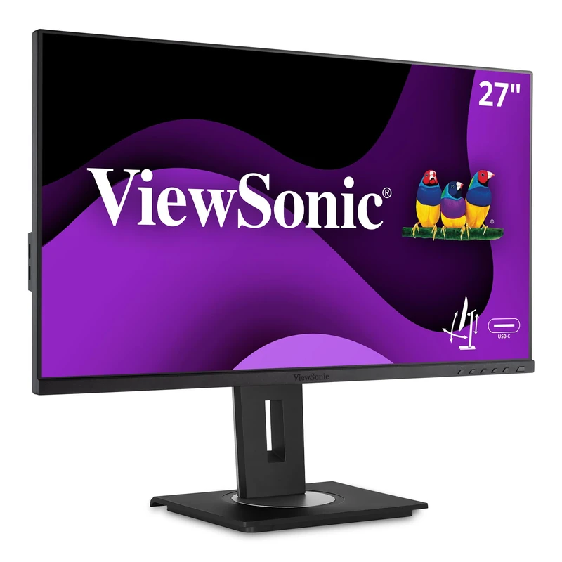 ViewSonic VG2755 27 Inch IPS Full HD Ergonomic Monitor with USB Type-C, 4x USB, VGA, HDMI, DisplayPort, Eye Care for Work and Study at Home