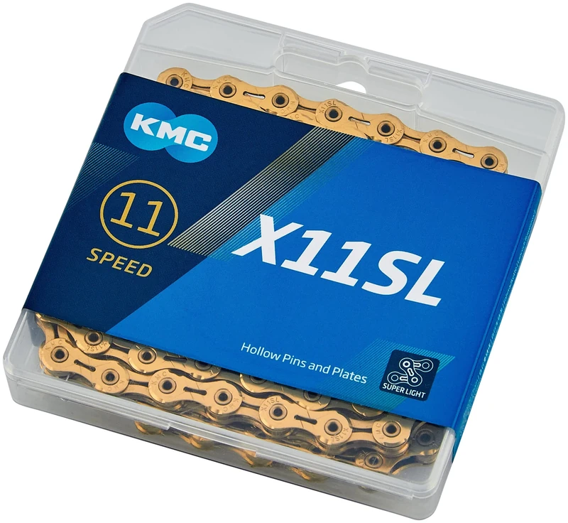 KMC X11SL 11 Speed Chain, Ti-Ni Gold, 118 Link
