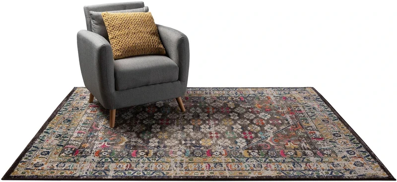 Benuta Nest Vintage Casa Rug, Multicoloured 120 x 170 cm, Rug for Living Room, Bedroom and Hallway, Easy Care, Suitable for Underfloor Heating