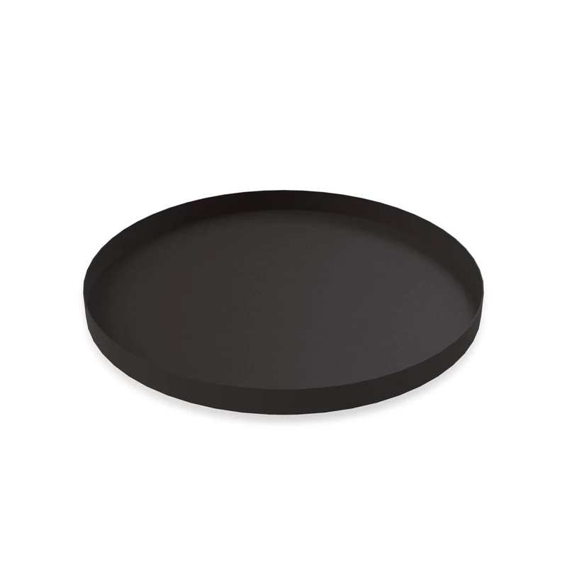 Cooee Design Circle HI-011-BK Stainless Steel Tray 40 x 40 x 2 cm Black