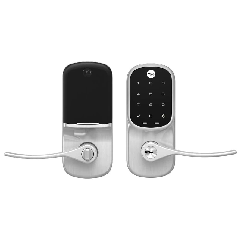 Yale Assure Lever - Smart Touchscreen Lever with Z-Wave Plus - Works with Ring Alarm, Samsung SmartThings, Wink and More (Hub Required, Sold Separately) - Satin Nickel - Image 1