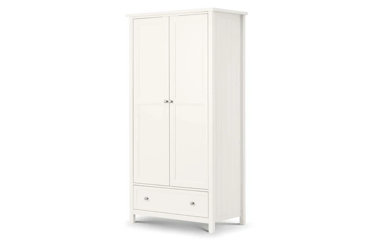 Julian Bowen Maine 2 Door Combination Wardrobe, Surf White