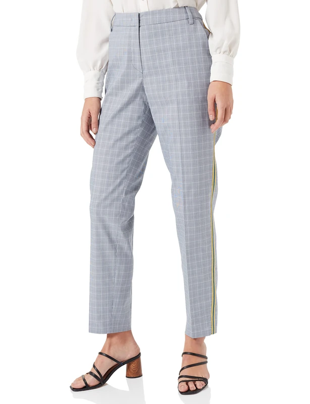 Atelier GARDEUR Women's Iset1 252 Trouser Not Applicable, Blue (Blau-Beige-Kariert 65), W36 (Manufacturer Size: 36) - Image 1