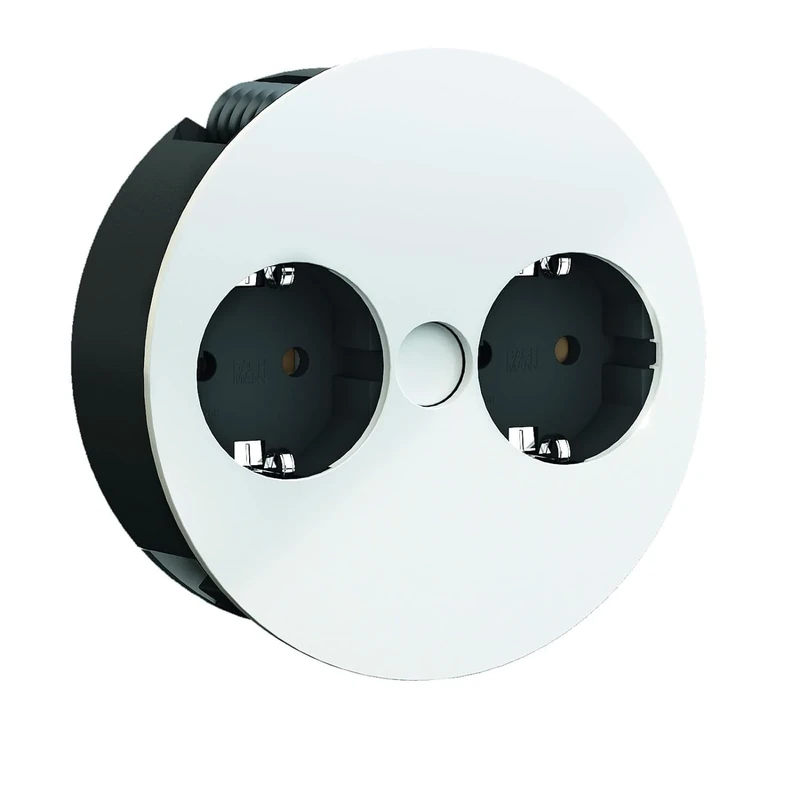 Bachmann Twist 2 x Protection Contacts 2 m Cable Mounting Plug 931.250 Black/White