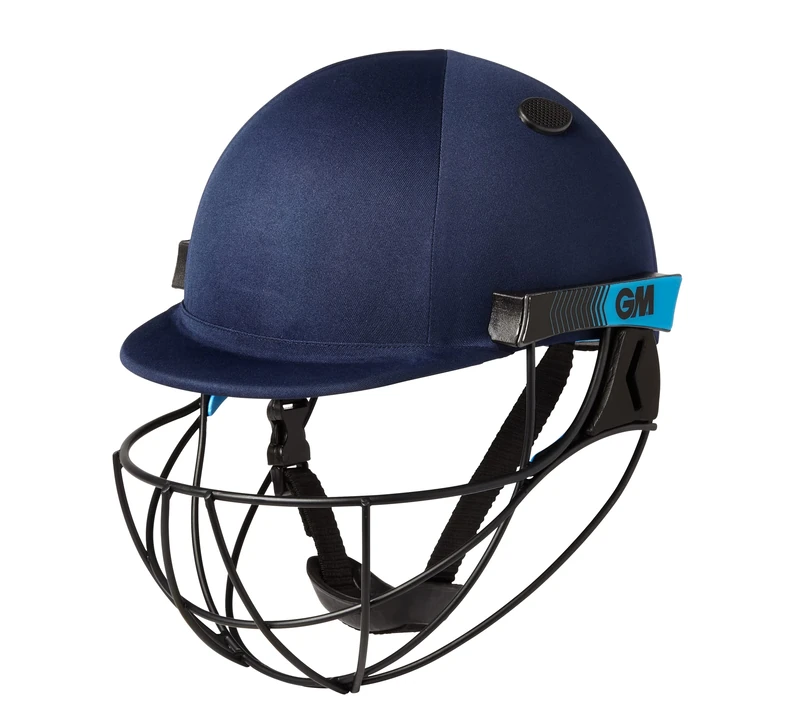 GM | Cricket Helmet | Neon GEO | BSI Approved Batting Fielding Head Protection - Adult & Junior Size Ball | Ultra-Strong Geodesic Grille | Navy | Large 580-620 mm | Gunn & Moore