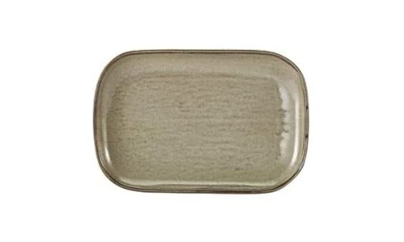 Genware Terra Porcelain Grey Rectangular Plate, 29cm, RP-PG29, Pack of 6