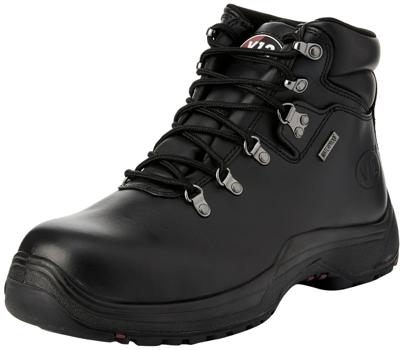 V12 Thunder, Waterproof Men's Safety Hiker, Size 03, Black