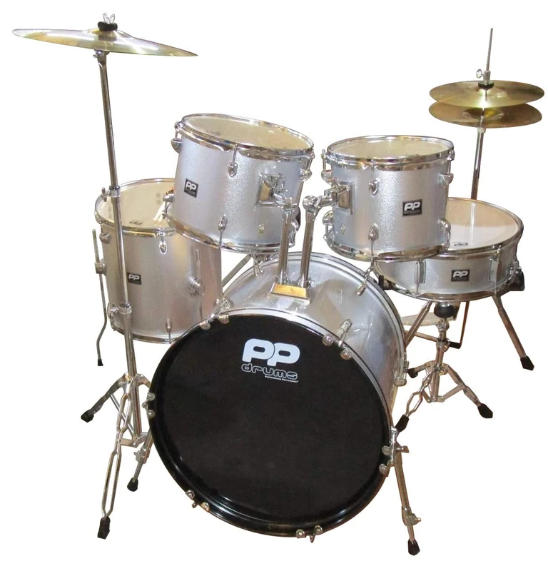 Performance Percussion Pp 5Pc Fusion Drum Kit- Silver