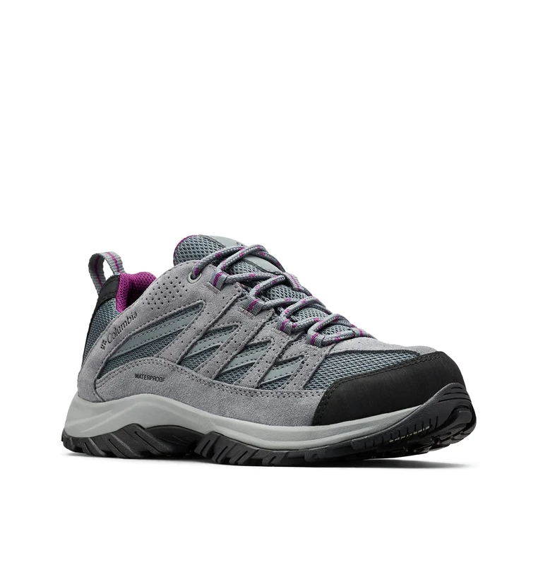 Columbia Women's Crestwood WP waterproof low rise hiking shoes, Grey (Graphite x Wild Iris), 8.5 UK