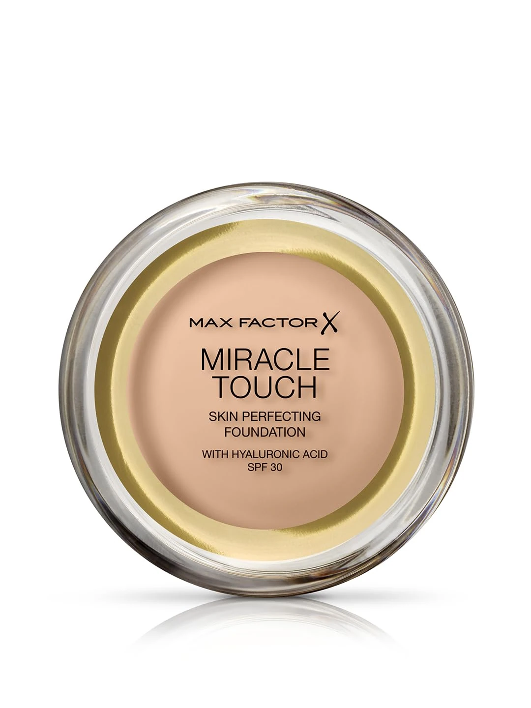 Max Factor Miracle Touch Foundation, New and Improved Formula, SPF 30 and Hyaluronic Acid, 43 Golden Ivory