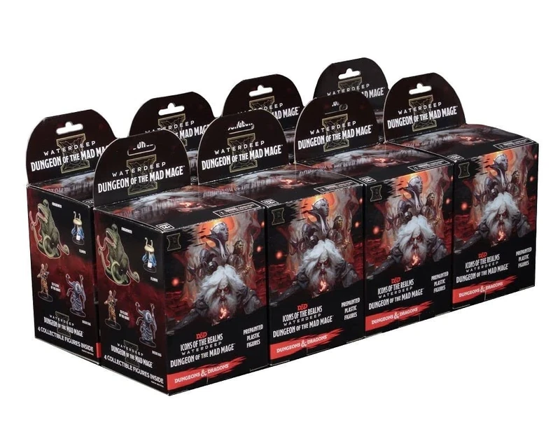 WizKids Dungeons & Dragons Icons of the Realms - Waterdeep - Dungeon of the Mad Mage Booster Brick (8 Boosters), DnD Miniatures