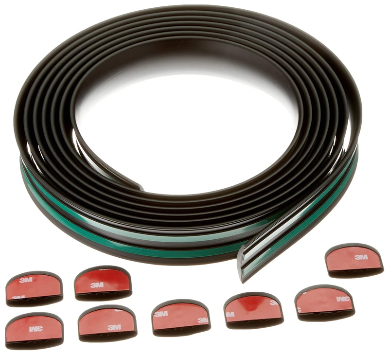 4R Quattroerre.it Universal Adhesive Protective Profiles for Cars, 42 mm x 5 mt, Black
