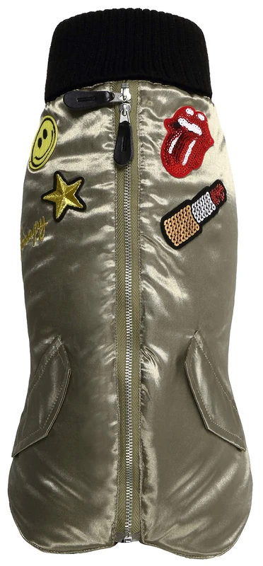 Wouapy 727442 Bomber Stone Dog Coat Khaki Size 42 - Image 1